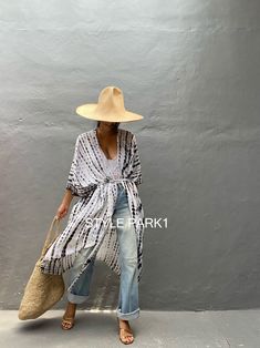 "☎️ 🇲🇨s h i p p i n g 🇲🇨 Please include your phone number at the checkout in the 'Note to Seller to assist in final delivery. please read the measurement Stylepark1 Best seller kimono cardigan. New Style The \"Strap\" is additionally made. Bali Tie dyed Kimono long jacket, which is the best seller of the Stylepark1 !! It's made with Bali's traditional hand Tie Perfect for a swimsuit cover-up on the beach or by the pool, with shorts and a tank top or over a summer dress. If you are very small Summer Dress With Kimono, Summer Kimono Outfit 2023, Bohemian One Size Beach Season Cover-up, Oversized Bohemian Fall Cover-up, Casual V-neck Festival Cover-up, Casual White Kimono For Festival, Oversized Long Cover-up For Vacation, Oversized Long Cover-up For Day Out, Oversized Casual Cover-up For Festival