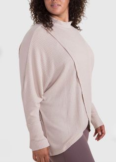 Our Curvy Waffle Pullover is the perfect for cool weather. This pull over has split front which would make it a perfect top to throw on after a workout or for those breastfeeding mothers. The cozy knit fabric is great for layering too. Ribbed cuffs and turtleneck Waffle knit pullover 60% Cotton/40% Polyester (has a bit of stretch) Color: Natural For best results, machine wash cold with like colors and tumble dry low. Approximate measurements: Armpit to armpit: 1X/2X 32", 2X/3X: 36" Length: 1X/ 2 Cozy Knit, Chilly Weather, A Workout, Knit Pullover, Cozy Knits, Waffle Knit, Knitted Pullover, Chef's Jackets, Final Sale