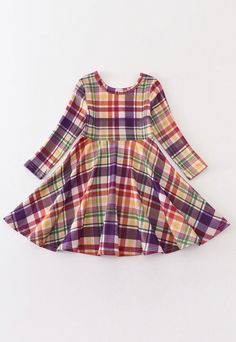 Ready to make a plaid-itude? This vibrant multicolored plaid dress has got your style covered! From outdoor events to a night of partying, you'll be the queen of 'colorful cool'! Pajama Romper, Family Pajamas, Outdoor Events, Plaid Dress, Dress Romper, Baby Romper, The Queen, Set Dress, Sleeve Dress