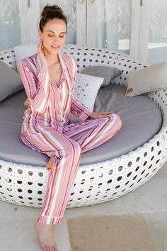 "SHOP SETS ON SALE IN STORE: https://www.etsy.com/shop/SelineLounge?listing_id=551059730&ref=related#items Split Screen Winterland PJ Set Get cozy with this ultra-soft modal jersey sleep set, which is offered with a embroidered monogram on front and back. Soft, stetchy and smooth, our exclusive striped PJs are inspired by menswear but tailored for a woman. DETAILS Pants: elasticized drawstring waist Shirt: notch collar and buttoned placket Contrast Piping Detail Machine washable SIZING Mix a Pink Long Sleeve Matching Set Sleepwear, Multicolor Long Sleeve Lounging Set, Multicolor Long Sleeve Loungewear Set, Multicolor Long Sleeve Lounge Sets, Pink Matching Set Sleepwear For Lounging, Pink Relaxation Set With Long Pants, Pink Long Pants Sets For Sleepover, Multicolor Pajama Party Sets With Long Pants, Multicolor Long Sleeve Pajama Party Sets