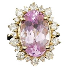 11.30 Carats Natural Kunzite and Diamond 14K Solid Yellow Gold Ring Total Natural Oval Cut Kunzite Weights: 9.90 Carats Kunzite Measures: 17.00 x 10.00 mm Natural Round Diamonds Weight: 1.40 Carats (color G-H / Clarity SI1-SI2) Ring size: 7 (free re-sizing available) Ring total weight: 8.4 grams Disclaimer: all weights, measurements and colors are approximate and may vary slightly from the listed dimensions or as seen in the image. All pictures are magnified to show the smallest of details. Plea Etsy Gold Ring, Diamond Cocktail Rings, Pretty Rings, Natural Blue Sapphire, 14k White Gold Ring, Yellow Gold Ring, Quality Diamonds, Solid Yellow, Yellow Gold Rings