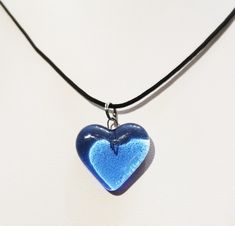 I have done this necklace by fusing clear and blue glass pieces together. Necklace cord is 74 cm long and it has adjustable knots on it.  Each necklace is one of the kind. Lego Heart Necklace Blue, Blue Heart Necklace, Scene Accessories, Weird Jewelry, Adjustable Knot, Necklace Cord, Glass Pieces, Ancient Jewelry, Funky Jewelry