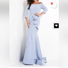 Jovani Size 14 Powder Blue Off The Shoulder Dress. Bride Dress Color, Blue Off The Shoulder Dress, Jovani Dresses, Mother Of The Bride Dress, Off The Shoulder Dress, Powder Blue, Mother Of The Bride Dresses, Bride Dress, Mother Of The Bride