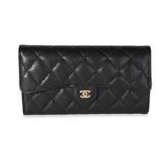 Chanel Black Quilted Caviar Classic Wallet 0.5lb Chanel Chanel Bags, Black Quilt, Chanel Black, Limited Time, Chanel, Bag Lady, Wallet, Shoulder Bag, Color