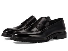 Steve Madden Saban - Men's Shoes : Black Leather : The versatile Steve Madden Saban Loafers have a stunning polished texture that showcases a sophisticated look. ; Leather upper. ; Textile lining and synthetic insole. ; Easy slip-on style. ; Almond toe. ; Flexible rubber outsole. ; Imported. Measurements: ; Weight: 15 oz ; Product measurements were taken using size 9, width D - Medium. Please note that measurements may vary by size. Business Slip-ons With Rubber Sole For Fall, Formal Leather Slip-ons For Fall, Modern Moc Toe Slip-ons For Work, Classic Wingtip Slip-ons For Work, Modern Formal Slip-ons With Almond Toe, Elegant Formal Slip-ons With Textured Sole, Classic Semi-formal Slip-ons For Spring, Modern Slip-ons With Leather Footbed For Formal Occasions, Formal Almond Toe Slip-ons With Rubber Sole