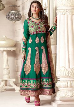 Green Anarkali Suits, Latest Salwar Suit Designs, Salwar Suit Designs, Utsav Fashion