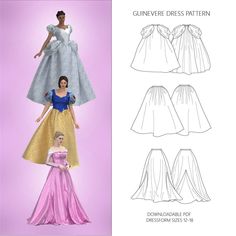 an image of a paper doll wearing a gown and dress with capes on it