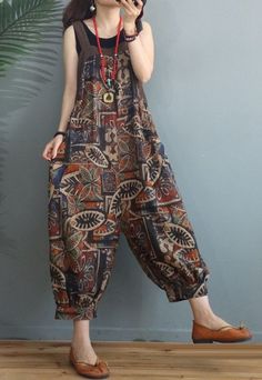 Flax Pants, Overalls Summer, Flax Clothing, Linen Overalls, Boho Clothes, Jumpsuit Casual, Mums Homecoming, Estilo Hippie, Dark Coffee