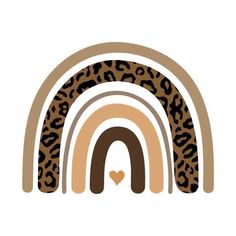 a leopard print arch with a heart in the middle