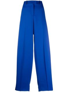 royal blue virgin wool blend high-waisted belt loops concealed front fastening wide leg Pants Png, Blue Slacks, Royal Blue Pants, Faye Webster, Fruits Photos, Star Darlings, Fashion School, The Attico, Childhood Days