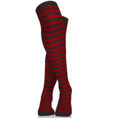 Skeleteen Jester Costume Socks with Stripes is the ideal heavy knitted socks for the winter or costumes. These stripe socks are the ideal accessory for many costume including a cat, an elf, a punk, a geek, a dork, a pirate, a nerd, a clown, a crayon, a devil, and more. This is also good for people who dress in gothic attire every day. These are classic witchy socks and are great holiday socks for a joker or zombie costume when worn with a raggedy cloak. Can be used for a sailor or vampire costum Stockings For Men, Men In Stockings, Hatter Costume, E Girl Style, Jester Costume, Striped Knee High Socks, Mad Hatter Costume, Red Socks, Couple Costumes