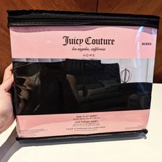 Super Rare Queen Size Juicy Couture Sheet Set. Brand New In Packaging! Price Is Firm. Juicy Couture Bedding, Pink Heart Logo, Juicy Couture Clothes, Dragonfly Prints, Crown Logo, King Sheets, Queen Sheets, Heart Logo, Sheet Sets Full