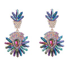 Material: Alloy Style: INS Style Full Earrings, Ethnic Style, Ethnic Fashion, Women's Earrings, Flowers