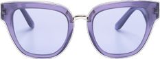 Purple Polarized Glass Sunglasses, Purple Sunglasses With Uv Protection And Glass Material, Trendy Purple Glass Sunglasses, Classic Purple Tinted Sunglasses, Modern Purple Square Frame Sunglasses, Purple Square Frame Sunglasses With Uv Protection, Modern Purple Sunglasses With Gradient Lenses, Modern Purple Sunglasses With Square Frame, Clear Mirrored Lenses Cat Eye Sunglasses