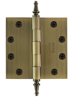 brass plated hinge with four screws