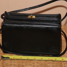 Black Fine Textured Reptile Skin Bag. Vintage, Date Of Purchase Unknown, One Owner, Brand Name And Measurements In Photographs. Honor Queen Elizabeth’s Iconic Look By Carrying A Vintage Handbag!!! Reptile Skin, Lux Life, Vintage Handbag, Vintage Leather Bag, Leather Skin, Bag Vintage, Bags And Purses, Vintage Handbags, Vintage Bags