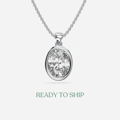 ✥ P E N D A N T    D E T A I L S ✥ ♦ Main Stone: Lab-Grown Diamond ♦ Cut: Oval Cut ♦ Shape: Oval ♦ Pendant Metal: 14K Gold ♦ Finish: White Gold ♦ Chain Type: 18'' Rope Chain ♦ Lock Type: Lobster Lock ♦ Stamping: " 14k " ✥D I A M O N D∙   D E T A I L S✥ ♦ Our exquisite lab-grown diamond jewelry is not only ethically sourced, ensuring eco-friendliness and sustainability, but also boasts unparalleled quality and sparkle. With a perfect 10/10 hardness rating, each piece is trusted, certified, and de Loop Pendant, White Gold Chains, White Gold Necklaces, Solitaire Pendant, Oval Pendant, Stunning Necklace, Diamond Pendant Necklace, Diamond Shape, Lab Created Diamonds