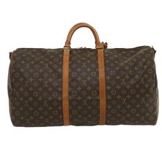 Brand: Louis Vuitton Model: Keepall Bandouliere 60 Colour: Brown Material: Canvas Included: Name Tag / Powanie / Shoulder Strap Dimensions: W60cm x H30cm x D26cm Serial number: VI871 Country of origin: France Condition: Good Outside:The corners of the bag are slightly rubbed and the handles are slightly . Inside:There are some small spots Pre-owned Brown Monogram Canvas Bag, Luxury Pre-owned Travel Shoulder Bag, Pre-owned Designer Brown Bags, Luxury Pre-owned Brown Bag, Classic Monogram Canvas Duffle Bag, Pre-owned Rectangular Business Bags, Luxury Pre-owned Bags For Shopping, Pre-owned Monogram Canvas Bag For Daily Use, Pre-owned Monogram Canvas Business Bag