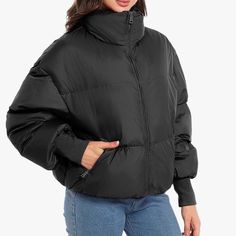 Cozy And Lightweight: With 90% Duck Down Filling, The Down Coat Keeps You Warm Even On The Coldest Days. Despite Its Oversized Style, The Lightweight Puffer Jacket Remains Light, Providing Comfort Without Bulkiness. Oversized Puffer Outerwear For Fall, Casual Oversized Puffer Jacket For Fall, Oversized Black Puffer Jacket, Oversized Solid Puffer Jacket For Fall, Oversized Long Sleeve Puffer Jacket For Fall, Oversized Puffer Jacket For Fall, Oversized Fall Puffer Jacket, Trendy Oversized Solid Color Outerwear, Lightweight Puffer Jacket