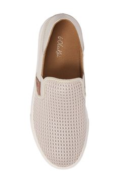 A breathable mesh vamp further enhances the relaxed, casual-chic appeal of a comfortable slip-on sneaker designed with a drop-in heel for stylish slide functionality. Style Name:Olukai 'Pehuea' Slip-On Sneaker (Women). Style Number: 5085113.