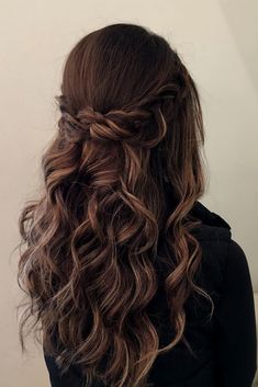 Hairstyles For Brunettes, Braid Crown, Wedding Hair Brunette, Rambut Brunette, Crown Braid, Hair Wedding, Braided Hairstyles For Wedding