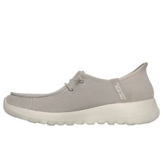 Step up your routine with easygoing comfort wearing Skechers Slip-ins GO WALK Joy - Idalis. Designed with our exclusive Heel Pillow , this laced slip-on style features an athletic mesh upper with a cushioned Skechers Air-Cooled Memory Foam insole and lightweight 5-GEN cushioning. | Skechers Women's Slip-ins: GO WALK Joy - Idalis Slip-On Shoes | Medium Width | Skechers Hands Free Slip-ins for an easy fit | Exclusive Heel Pillow holds your foot securely in place | Skechers Air-Cooled Memory Foam cushioned comfort insole | Lightweight, responsive 5-GEN Technology cushioning | Athletic mesh upper with a laced front | Flexible traction outsole | 1 1/4-inch heel height | Machine washable | Skechers Skechers Relaxed Fit, Wide Shoes, Skechers Women, Comfort Wear, 4 Inch Heels, Mens Golf, Shoe Shop, Hands Free, Step Up