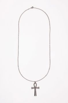 This Stainless Steel Chain Necklace with Ankh Pendant is the perfect blend of style and ancient symbolism. The Ankh pendant, an ancient Egyptian symbol of life, adds a touch of spirituality and cultural significance to this necklace. Whether you're looking to make a fashion statement or simply want to add a meaningful accessory to your collection, this necklace is a great choice. Plus, with its affordable price and versatile design, it makes a great gift for any friend or loved one. Size Length: Symbolic Medallion Pendant Necklace, Amulet Pendant Charm Necklace, Symbolic Metal Chain Necklace, Amulet Style Adjustable Chain Necklace With Round Pendant, Symbolic Round Pendant Chain Jewelry, Amulet Style Long Necklace With Adjustable Chain, Oval Pendant Necklace Chain As Gift, Adjustable Chain Medallion Pendant Necklace, Spiritual Metal Necklace With Adjustable Chain