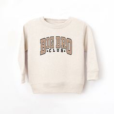 Looking for a cute sweatshirt for your kids? We have the perfect Big Bro Club Stars graphic sweatshirt addition to their closet! Also available in youth sweatshirts. School Spirit Long Sleeve Sweatshirt With Logo, Sporty Graphic Print Sweatshirt For School, School Spirit Long Sleeve Sweatshirt With Graphic Print, School Spirit Graphic Print Long Sleeve Sweatshirt, Varsity Sweatshirt With Graphic Print For School, Varsity Graphic Print Sweatshirt For School, School Crew Neck Sweatshirt With Graphic Print, Long Sleeve Sweatshirt With Text Print For School, Stars Graphic