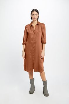 Mika Dress-Neu Nomads Boyfriend Shirt Dress, Soft Feminine, Light Cover, Boyfriend Shirt, Suits Coats, A Dress, Three Quarter Sleeves, Quarter Sleeve, Jacket Tops