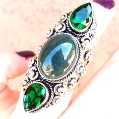 Brand New Handmade Bloodstone And Peridot Silver Statement Ring. Size 7 925 Stamped New To Poshmark? Use Referral Code Kimberlyn222 To Receive $10. Green Jewelry With Accent Stones, Silver Crystal Ring For May Birthstone, Elegant Green Crystal Ring Stamped 925, Green Sterling Silver Gemstones With Accent Stones, Green Sterling Silver Crystal Ring Stamped 925, Unique Green Sterling Silver Crystal Ring, Unique Green Crystal Ring In Sterling Silver, Silver Rings With Gemstone Accents For May Birthstone, Silver Rings With May Birthstone Gemstone Accents