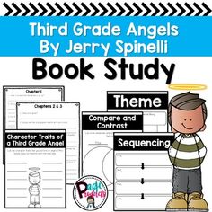 the third grade angels by jerry spiellli book study with an image of them