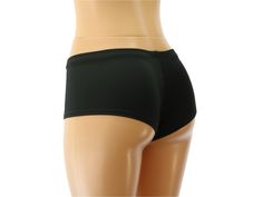 Black Matte Spandex Booty Shorts Elastic Waistband Low Rise Cheeky 80% Nylon 20% Spandex (4-way stretch fabric) SIZING INFO ⭐Sizing Chart in Photos⭐ If you need help with sizing, send me a message and please include the following measurements: ✅NATURAL WAIST ✅HIPSTER WAIST ✅HIPS ✅Thigh ⭐Inquire within for Adult 6X and up. CUSTOM REQUESTS 👉Need the waist higher/lower? 👉Inseam longer/shorter? 👉Love this style but not the fabric or color? 👉Love this fabric and color but not this style? 👉Lookin Black Stretch Elastane Shorts, Black Cheerleading Bottoms Short Length, Basic Stretch Black Bottoms, Basic Black Stretch Bottoms, Stretch Black Dancewear Bottoms, Stretch Black Bottoms For Dancewear, Black Stretch Dancewear Bottoms, Fitted Seamless Bottoms For Training, Black Stretch Bottoms For Dancewear