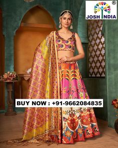 For Order Or Inquiry Kindly Call Or Whatsapp On : +91-9662084835 Summer Lehenga, Navratri Garba, Silk Lehenga Choli, Choli Dress, Work Lehenga, Pink Lehenga, Lehenga Collection