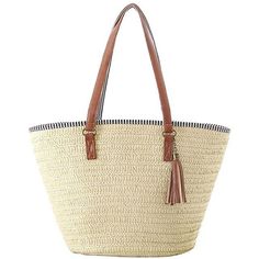 zippered designer tote bag Travel Messenger Bag, Tas Bahu, Straw Beach Bag, Lv Bags, Tassels Fashion, Straw Tote Bag, Straw Handbags, Straw Bags, Tassel Bag