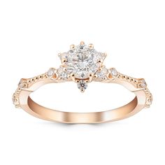 Diamond lotus flower ring features a brilliant diamond at its center, symbolizing purity and beauty. The central diamond is gracefully surrounded by petals adorned with smaller sparkling diamonds, creating a delicate and radiant floral motif.  Diamond Lotus Flower Ring,Dainty Ring, Engagement Ring, Flower Ring ● Material : 14k Rose Gold  ● Diamond Cut: Round ● Product weight - 1.94 grams ● Number of Stones: 2  Diamond ● Stone: 0,15ct and 0,50 ct ● Diamond Color Clarity: G Color Si Clarity ● Birt Elegant Cubic Zirconia Flower Diamond Ring, Elegant Flower Shaped Ring With Brilliant Cut, Classic Diamond Flower Ring For Weddings, Cubic Zirconia Flower-shaped Diamond Ring For Anniversary, Flower Shaped Cubic Zirconia Diamond Ring For Anniversary, Cubic Zirconia Diamond Ring In Flower Shape For Anniversary, Elegant Diamond Flower Ring For Anniversary, Elegant Flower-shaped Diamond Ring For Anniversary, Elegant Diamond Flower Ring With Prong Setting