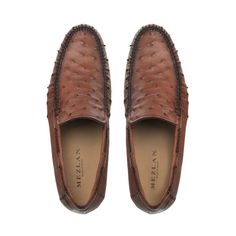 Style: RX612-Brandy Exotic Handsewn slip-on Moccasin from the Mezlan collection in Genuine Ostrich features Calfskin lining, their injected memory foam cushioned insole, and a full Flex Leather Sole! Handmade in Spain. More Sizes and Colors to Arrive in July & August. Cordovan Shoes, Formal Loafers, Wide Shoes, Shoe Tree, Suede Sandals, Formal Shoes, Handmade Shoes, Suede Shoes, Shoe Sale