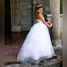 Flower Girl White Dress, Dress For Wedding, New White Color Sizes: 2t, 3t, 4t, 5t, 6y, 7y, 9y, 10y, 11y, 12y, 13y Flower Girl White, Girl White Dress, Dresses A Line, Girls White Dress, Dress For Wedding, Girls Pageant Dresses, Dresses For Wedding, Tailored Dress, Pageant Dresses