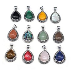 PRICES MAY VARY. Material: The waterdrop shape mixed healing stone like tiger eye,lapis lazuli,green aventurine,rose quartz,opal,abalone shell,amethyst etc. Size:This stone pendant is 24x40mm. Quantity：The random 4 pcs mixed stone pendants. Gift:Good ideal gift for sharing with lovers, family or friends,can be made for necklace,car pendant,key pendant. Health:Stone Produce Can Give You Deep Sense of Positive Energy, Peace of Mind, Balance, Healing, Meditation, Balancing Emotions Energy for Begin Jewelry Making Necklace, Jewelry Making Charms, Key Pendant, Diy Charms, Crystal Drop, Agate Pendant, Drop Pendant, Agate Stone, Diy Necklace