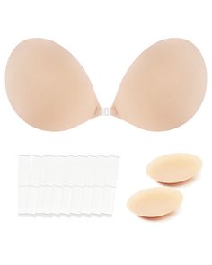 PRICES MAY VARY. 【Strong stickness - Not Coming Off】- Egussi self sticky strapless bra manually brushed 3 layer skin-friendly silicone gels.High-strength stickiness to make sure you can comfortably wear them all the day while not irritate the skin, no worry about coming off. Close up the front clasp to push your breasts together and give you a sexy cleavage. 【Thin Edge - No Show Outline】- Our no show bra provides graduated thickness protects your nipples from showing through. Thin edge ensures t No Show Bra, Stick On Bra, Bras For Backless Dresses, Dress Tape, Self Adhesive Bra, Clothing Tape, Bra Strapless, Strapless Backless Bra, Backless Evening Dress