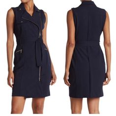 Beautiful Navy Blue With Gold Detail, Calvin Klein Size 4 Dress! New Without Tags! I Believe It Fits Closer To A Size 6 Than Four. White Sheath Dress, Scuba Dress, Striped Shirt Dress, Black Sheath Dress, Long Sleeve Sweater Dress, Sleeveless Shift Dress, Sleeveless Sheath Dress, Midi Shirt Dress, Calvin Klein Dress