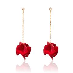 PRICES MAY VARY. 🌹PERFECT DESIGN : Every female is a unique rose in our planet. Maybe you are normal in the crowd, but you are the unique one in your mother, daughter, son, sister, friends or husband’s heart. So why not create your own style with this pair of elegant rose petal earrings? It is a pair of “must buy” earrings to show your own charm and unique characters.Packed in Box🌹 🌹SIX COLOR FOR YOUR CHOICE: (red ): love and romance. ( blue ): honest, kind. (yellow ): friendship, joy, get we Flower Statement Earrings, Unique Characters, Petal Earrings, Unique Roses, Buy Earrings, Sister Friends, Earrings Long, Tassel Fringe, Floral Earrings