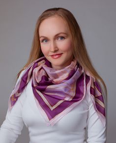 Purple And Pink Lily Silk Shawl is a beutiful handpainted scarf for women and gift for her. This is batik silk scarf. Scarf in silk with hand-rolled edges (100% silk). Made in Estonia Designed by ANOLI ANOLI Design hand painted silk scarves are an outstanding and unique gift for those who want to stand out from the gray mass! Our designs are characterized by a unique symbiosis of a beautiful and modern lifestyle. Anoli Design products are like a sensual embodiment of lightness, beauty and ultima Luxury Purple Elegant Silk Scarf, Purple Silk Scarf As A Gift, Purple Silk Scarf For Gift, Elegant Handmade Pink Silk Scarf, Artistic Pink Silk Scarf, Artistic Purple Silk Scarf Gift, Elegant Hand Painted Scarf As Gift, Elegant Hand Painted Scarves As Gift, Elegant Purple Scarf For Gift