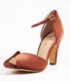 Crafted from sumptuous rust velvet, these beauties from Chelsea Crew add a touch of elegance to any outfit. The adjustable ankle strap ensures a snug fit while providing that extra flair you crave. With a chic peep toe design, your pedicure will steal the spotlight! Complete with a 3.5 inch heel.This is a Special Order item, please allow a 2-3 day handling time.Available while supplies last. Chelsea Crew Shoes, Velvet Heels, Bridesmaid Shoes, Wedding Heels, 5 Inch Heels, Ankle Strap Heels, Peep Toe Heels, Toe Designs, Beautiful Shoes