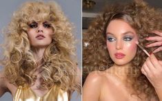 Best 70s Disco Hairstyle Ideas You Must Try Disco Style Hair, 70s Glam Hairstyles, Disco Theme Hairstyle, Disco Curls Tutorial, 1970s Hairstyles Disco, Disco Hair And Makeup 70s Hairstyles, Disco Curly Hair, Disco Hairstyles 70s Headband, 70s Disco Makeup 1970s