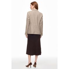 Grey (71% Virgin Wool, 20% Viscose, 9% Silk). Jackets. Long Sleeve. Front Button Closure. Shoulder to Hemline Length: 26". Imported. Rent The Runway, Blazer, Silk, Wool, Grey, Long Sleeve