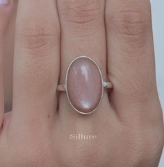 Peach Moonstone Ring - 925 Sterling Silver Ring - Handmade Gemstone Ring - Bohemian Ring - Hippie Ring - Moonstone Jewelry - Gift For Her    Gemstone Name -  Peach Moonstone. Stone Quality - AAA. Ring Weight - 5.18 g  Length :- 2.0 cm  Width :- 1.3 cm  Stone Shape - as Shown In The Picture. Ring Size - All Ring Size Available .  All Our Jewelry is Stamped 925  We serve complete 925 sterling silver Jewelry and genuine properties of the stone, Our all products are stamped 925. Product Quality and Picture Ring, Hippie Ring, Hippie Rings, Ring Moonstone, Bohemian Ring, Moonstone Stone, Bohemian Rings, Peach Moonstone, Moonstone Jewelry