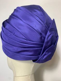 Purple Fitted Turban For Parties, Elegant Evening Turban, Fitted Purple Turban For Parties, Elegant Evening Fitted Turban, Fitted Purple Party Turban, Italian Hat, Silk Turban, Lame Fabric, Canvas Hat