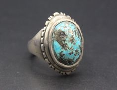 Unique Turkish silver ring. Beautiful natural Turquoise stones with adorable workmanship. Please do not hesitate to contact if you have any questions about items or further information. Measures : Size of the ring : 10.25 US Jewelry Ring Mandrel, Weight : 16.3 Grams, Rustic Sterling Silver Turquoise Ring Gift, Rustic Silver Rings With Patina, Rustic Silver Turquoise Ring For Gift, Rustic Silver Turquoise Ring Gift, Antique Untreated Turquoise Jewelry, Handmade Rustic Silver Turquoise Ring, Rustic Silver Oval Jewelry, Antique Silver Ring With Turquoise Gemstone, Antique Turquoise Gemstone Ring