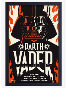 darth vader poster with flames in the background