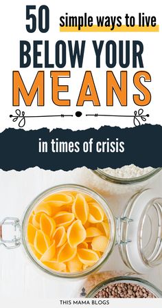 the cover of 50 simple ways to live below your mean's in times of crisis